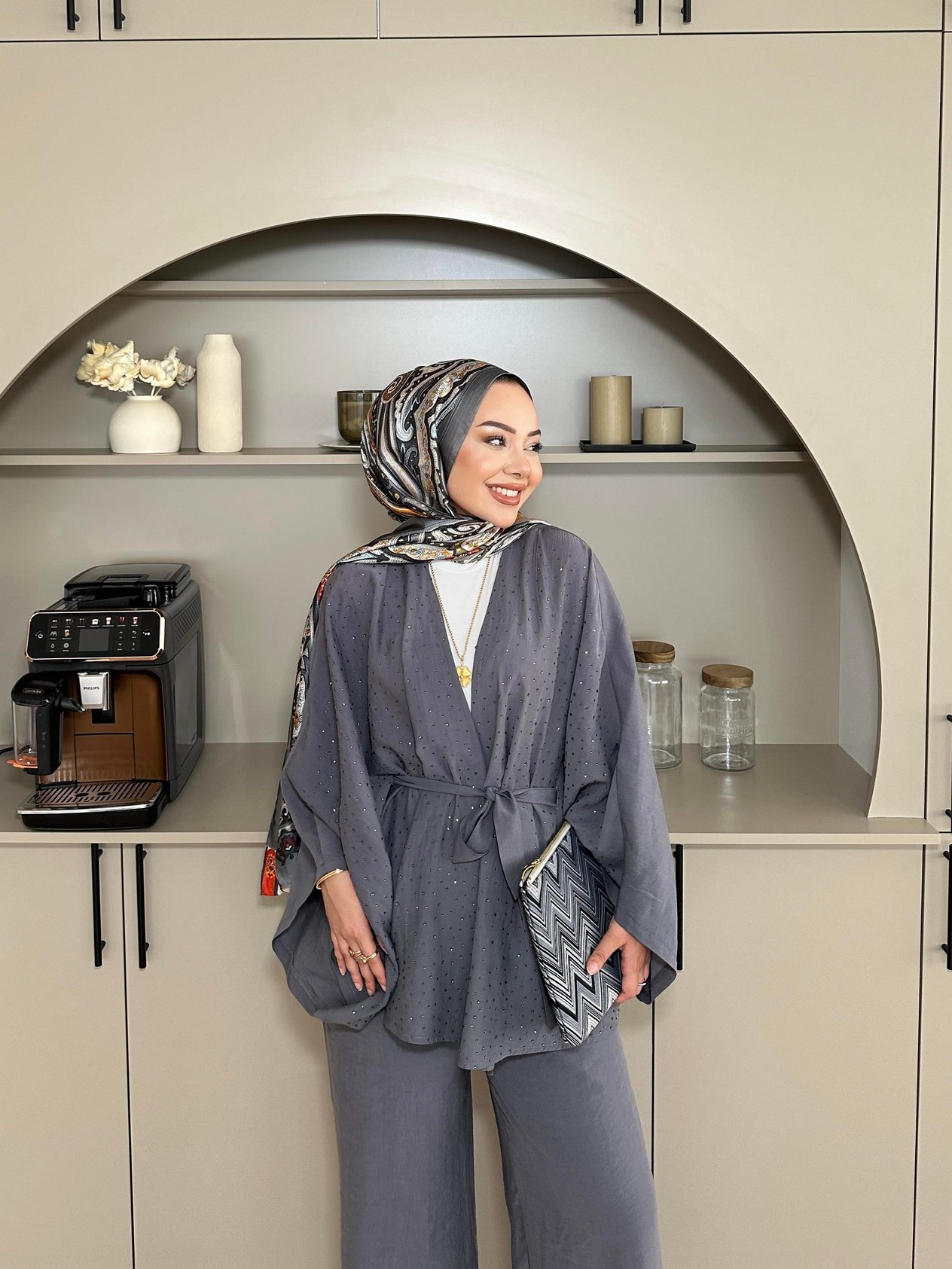 Fera Kimono Takım Gri