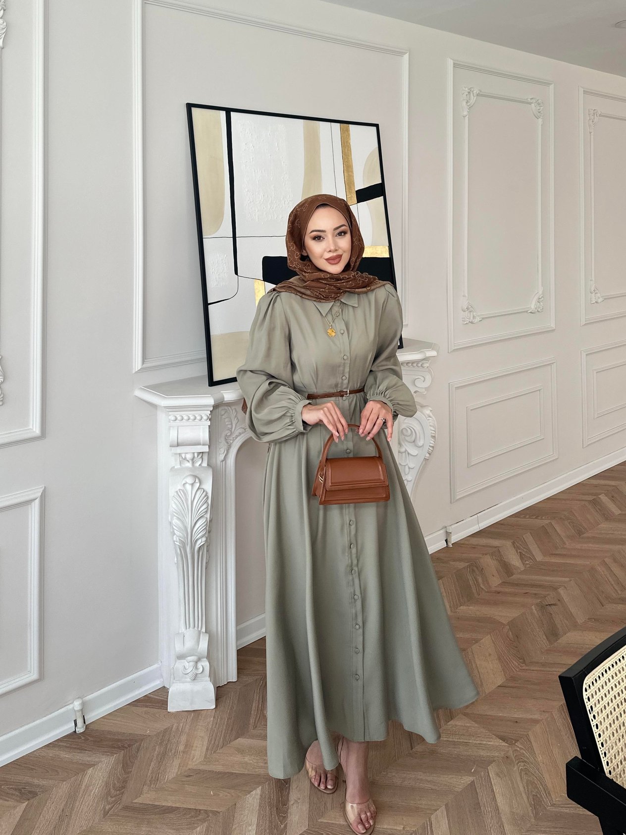 Perla Elbise Haki
