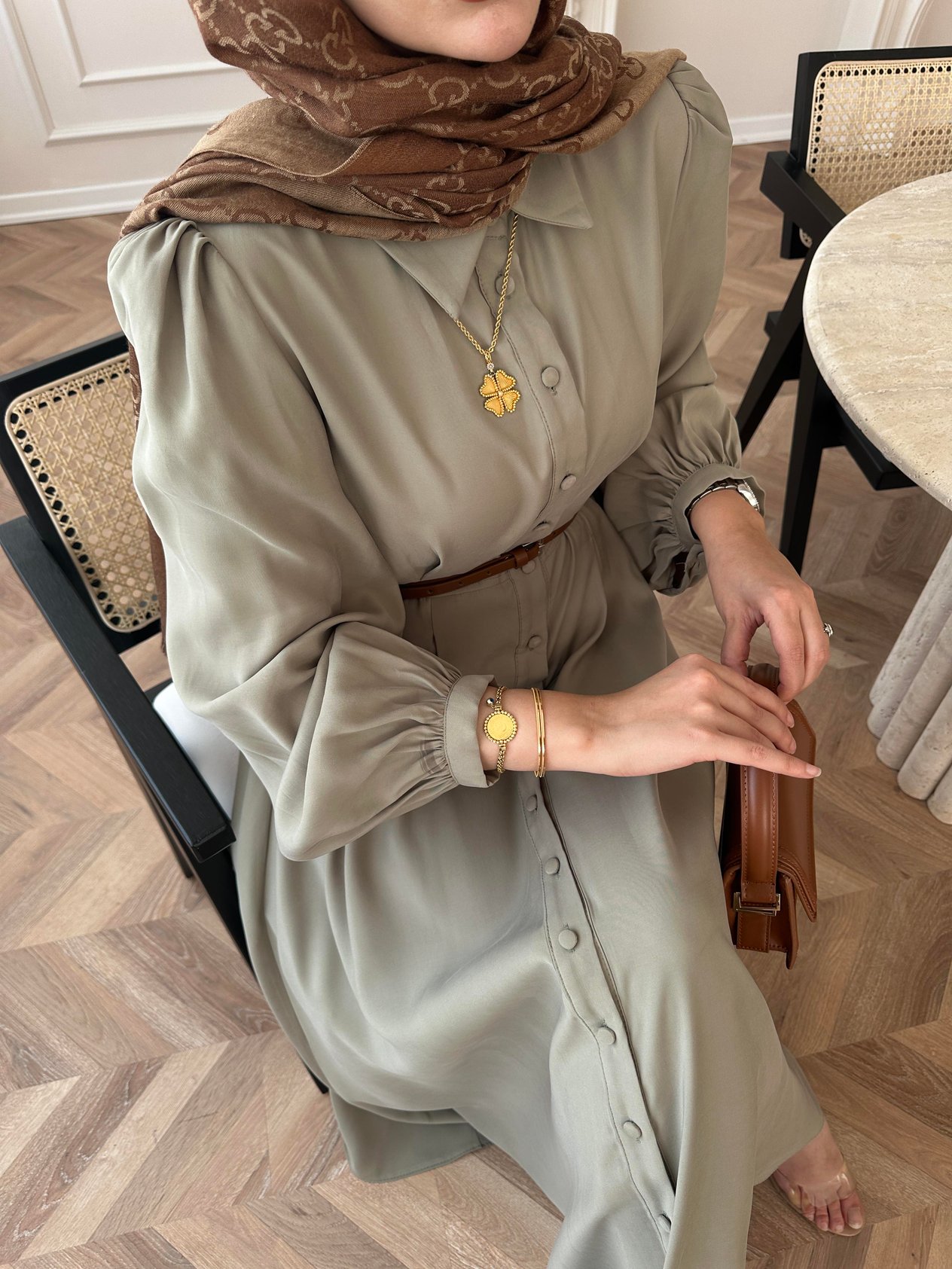 Perla Elbise Haki