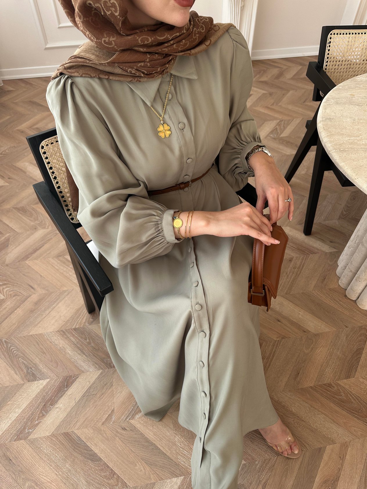 Perla Elbise Haki