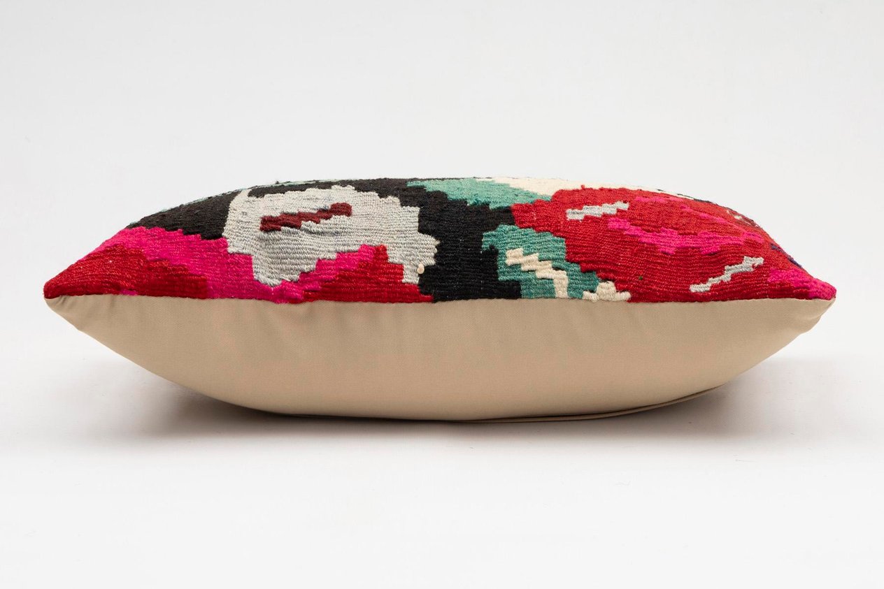12x20 inches (30x50 cm) Kilim Pillow | KILIM WHOLESALE - Vintage Handmade Pillows - Vintage Handmade Kilim Rugs - It is 100% wool. Artistic and historical rugs. Old handwoven rugs. - Online hand woven rugs and kilim cushions sales. Shipping to a