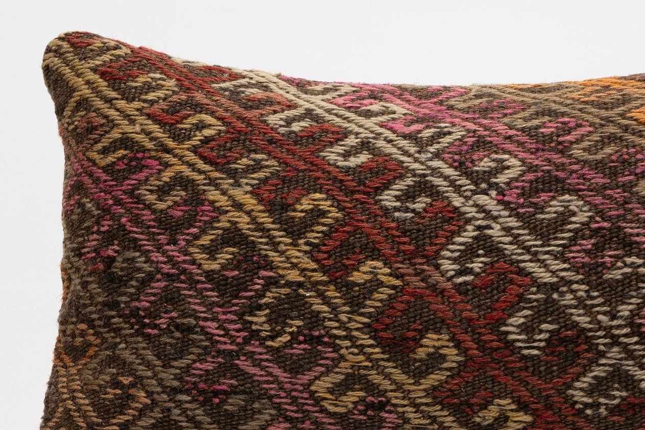 12x20 inches (30x50 cm) Kilim Pillow | KILIM WHOLESALE - Vintage Handmade Pillows - Vintage Handmade Kilim Rugs - It is 100% wool. Artistic and historical rugs. Old handwoven rugs. - Online hand woven rugs and kilim cushions sales. Shipping to a