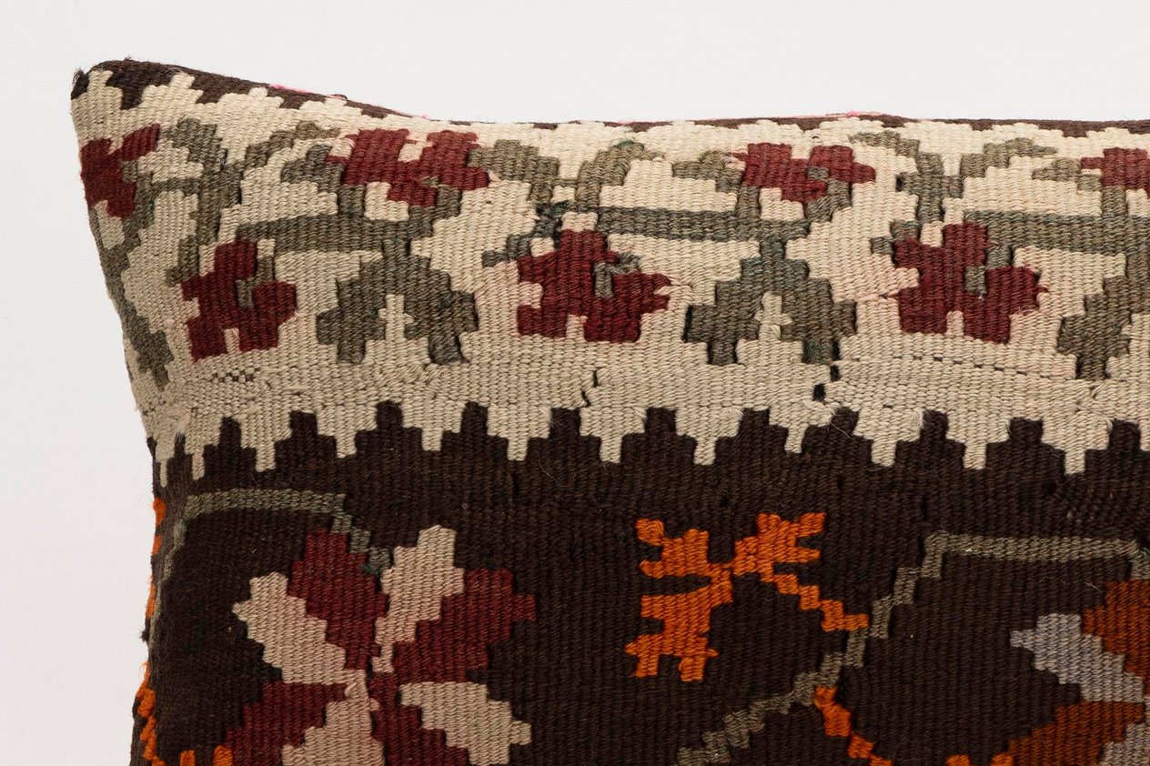 12x20 inches (30x50 cm) Kilim Pillow | KILIM WHOLESALE - Vintage Handmade Pillows - Vintage Handmade Kilim Rugs - It is 100% wool. Artistic and historical rugs. Old handwoven rugs. - Online hand woven rugs and kilim cushions sales. Shipping to a