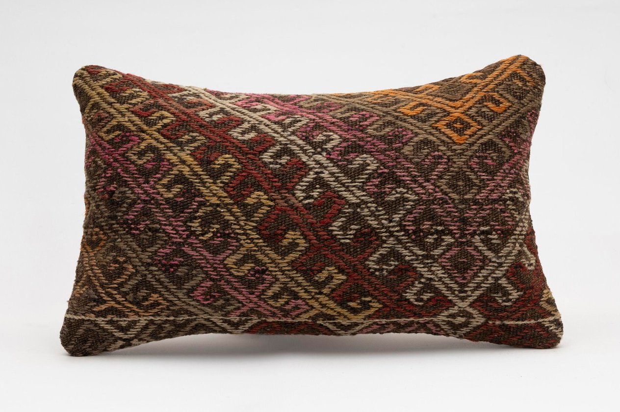 12x20 inches (30x50 cm) Kilim Pillow | KILIM WHOLESALE -&nbsp;Vintage Handmade Pillows - Vintage Handmade Kilim Rugs - It is 100% wool. Artistic and historical rugs. Old handwoven rugs. -&nbsp;Online hand woven rugs and kilim cushions sales. Shipping to a