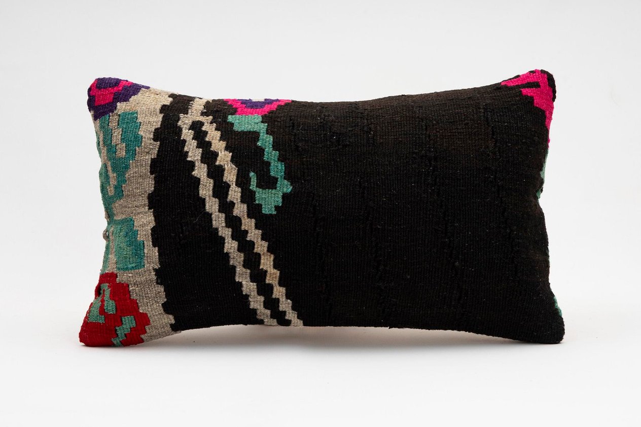 12x20 inches (30x50 cm) Kilim Pillow | KILIM WHOLESALE -&nbsp;Vintage Handmade Pillows - Vintage Handmade Kilim Rugs - It is 100% wool. Artistic and historical rugs. Old handwoven rugs. -&nbsp;Online hand woven rugs and kilim cushions sales. Shipping to a