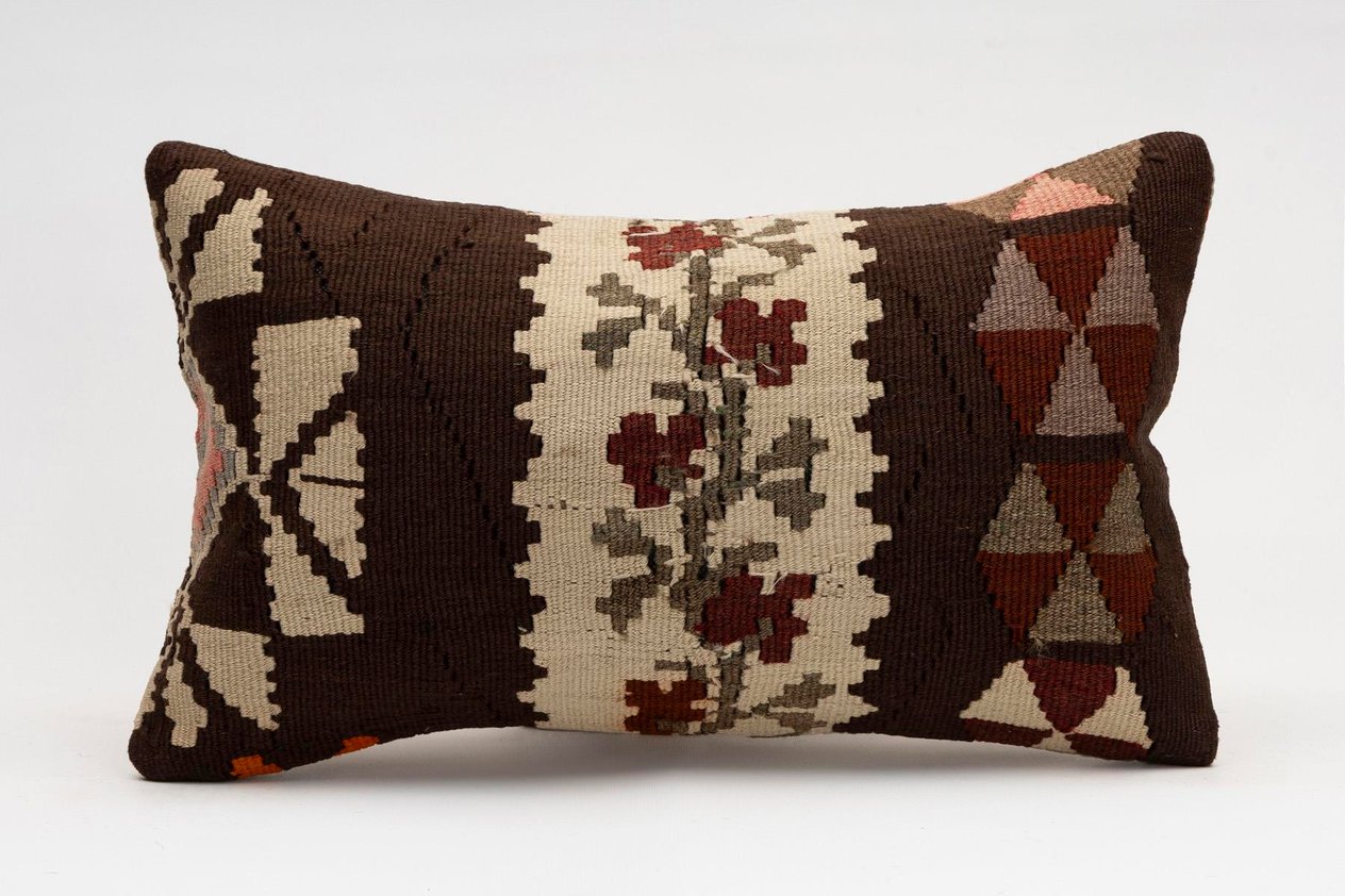 12x20 inches (30x50 cm) Kilim Pillow | KILIM WHOLESALE -&nbsp;Vintage Handmade Pillows - Vintage Handmade Kilim Rugs - It is 100% wool. Artistic and historical rugs. Old handwoven rugs. -&nbsp;Online hand woven rugs and kilim cushions sales. Shipping to a