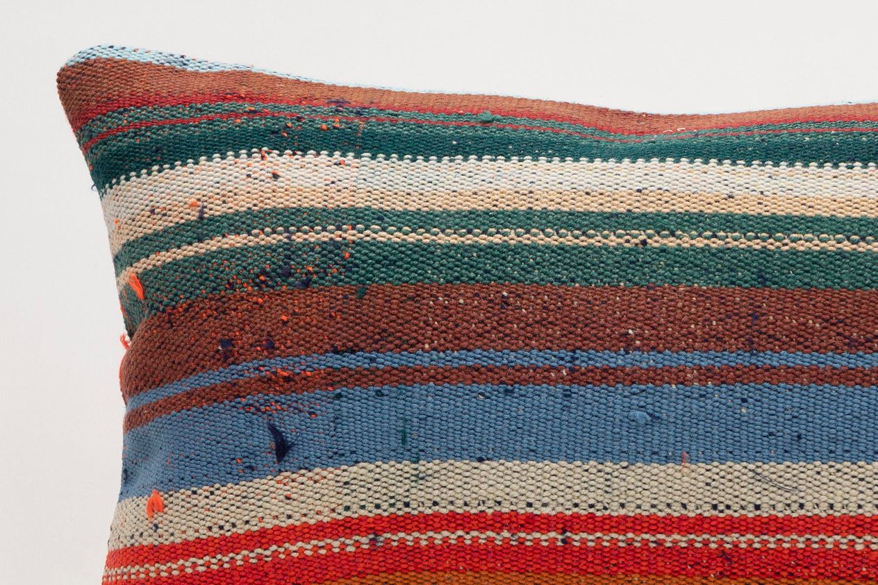 12x20 inches (30x50 cm) Kilim Pillow | KILIM WHOLESALE - Vintage Handmade Pillows - Vintage Handmade Kilim Rugs - It is 100% wool. Artistic and historical rugs. Old handwoven rugs. - Online hand woven rugs and kilim cushions sales. Shipping to a