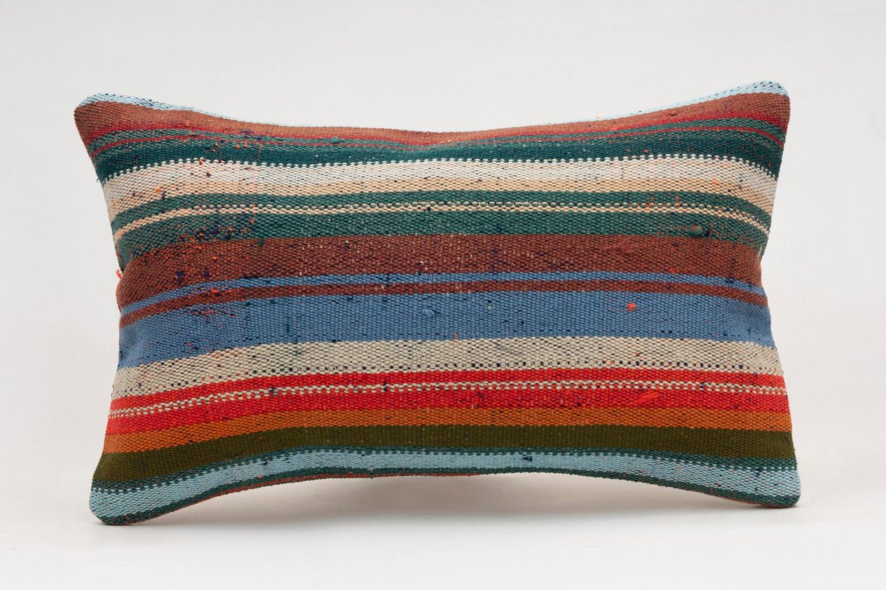 12x20 inches (30x50 cm) Kilim Pillow | KILIM WHOLESALE -&nbsp;Vintage Handmade Pillows - Vintage Handmade Kilim Rugs - It is 100% wool. Artistic and historical rugs. Old handwoven rugs. -&nbsp;Online hand woven rugs and kilim cushions sales. Shipping to a