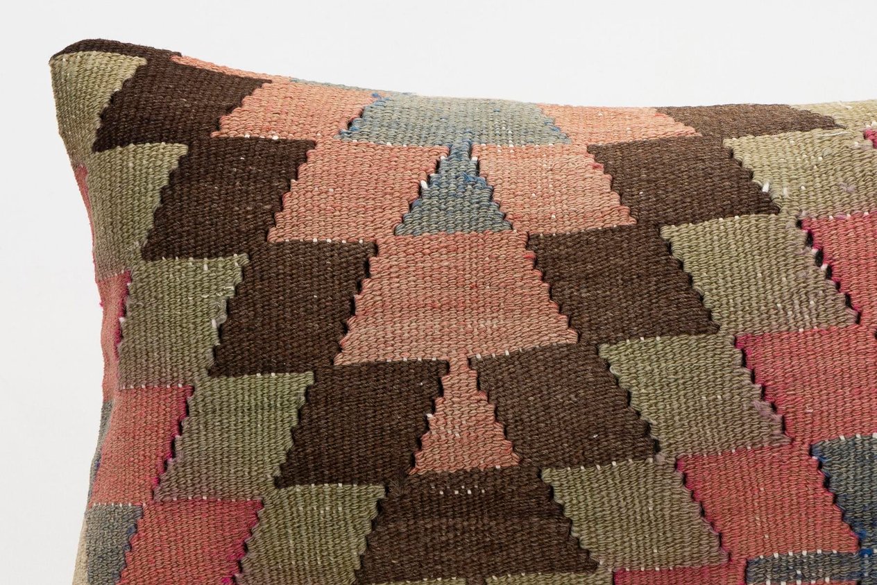 12x20 inches (30x50 cm) Kilim Pillow | KILIM WHOLESALE - Vintage Handmade Pillows - Vintage Handmade Kilim Rugs - It is 100% wool. Artistic and historical rugs. Old handwoven rugs. - Online hand woven rugs and kilim cushions sales. Shipping to a