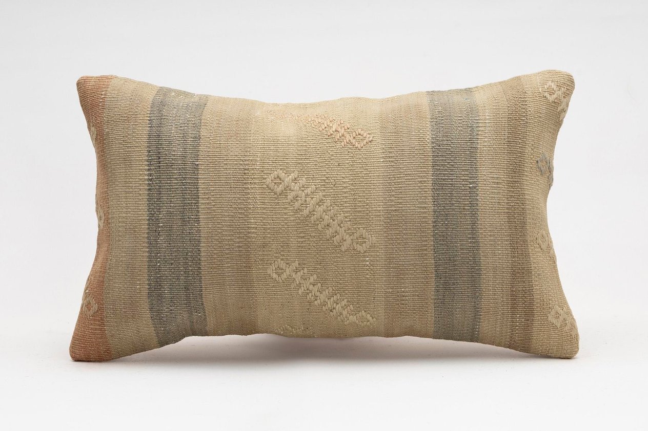 12x20 inches (30x50 cm) Kilim Pillow | KILIM WHOLESALE -&nbsp;Vintage Handmade Pillows - Vintage Handmade Kilim Rugs - It is 100% wool. Artistic and historical rugs. Old handwoven rugs. -&nbsp;Online hand woven rugs and kilim cushions sales. Shipping to a