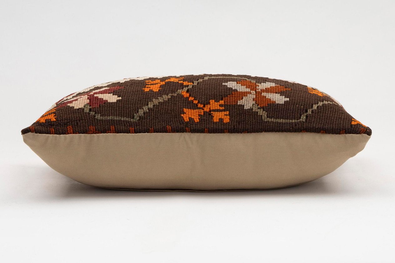 12x20 inches (30x50 cm) Kilim Pillow | KILIM WHOLESALE - Vintage Handmade Pillows - Vintage Handmade Kilim Rugs - It is 100% wool. Artistic and historical rugs. Old handwoven rugs. - Online hand woven rugs and kilim cushions sales. Shipping to a