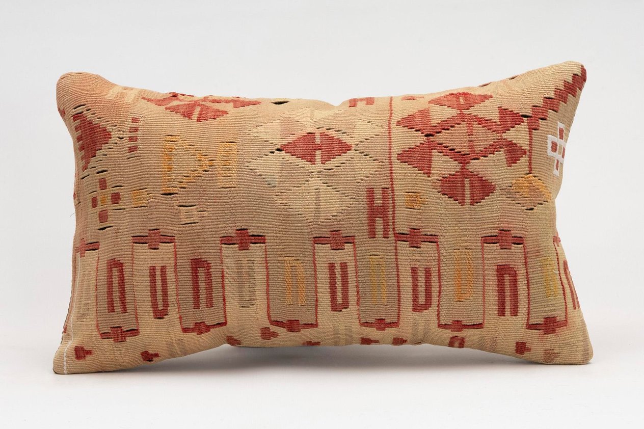 12x20 inches (30x50 cm) Kilim Pillow | KILIM WHOLESALE -&nbsp;Vintage Handmade Pillows - Vintage Handmade Kilim Rugs - It is 100% wool. Artistic and historical rugs. Old handwoven rugs. -&nbsp;Online hand woven rugs and kilim cushions sales. Shipping to a