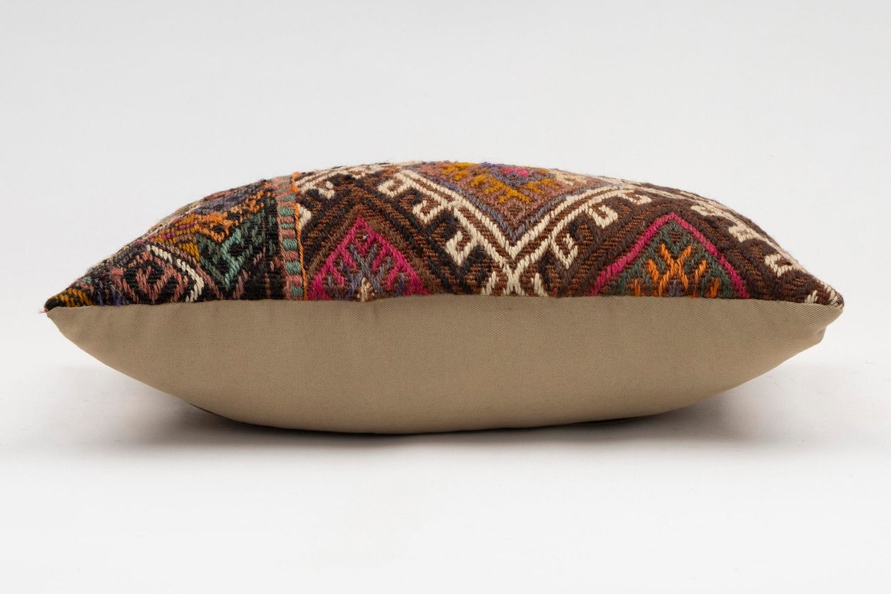 12x20 inches (30x50 cm) Kilim Pillow | KILIM WHOLESALE - Vintage Handmade Pillows - Vintage Handmade Kilim Rugs - It is 100% wool. Artistic and historical rugs. Old handwoven rugs. - Online hand woven rugs and kilim cushions sales. Shipping to a