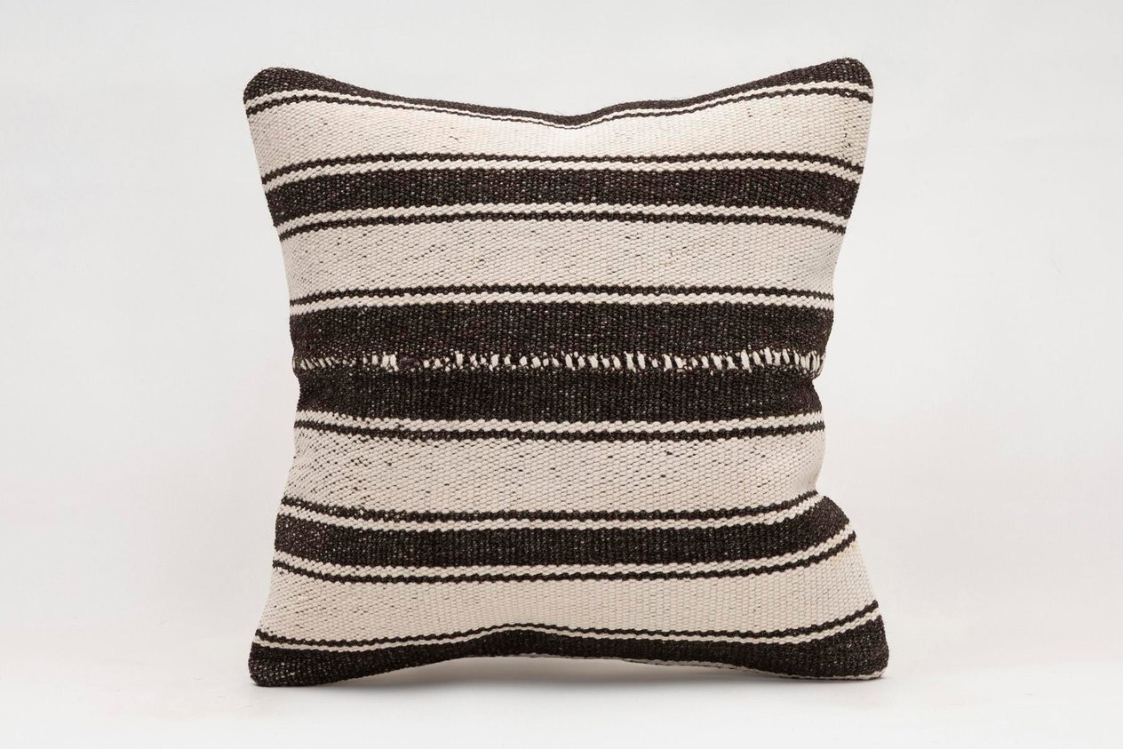16x16 inches (40x40 cm) Kilim Pillow | KILIM WHOLESALE -&nbsp;Vintage Handmade Pillows - Vintage Handmade Kilim Rugs - It is 100% wool. Artistic and historical rugs. Old handwoven rugs. -&nbsp;Online hand woven rugs and kilim cushions sales. Shipping to a