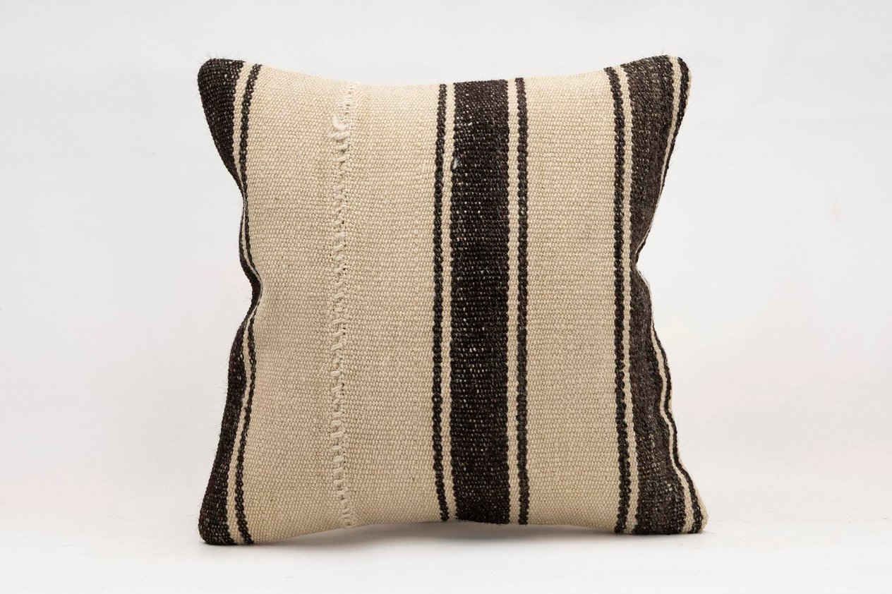 16x16 inches (40x40 cm) Kilim Pillow | KILIM WHOLESALE -&nbsp;Vintage Handmade Pillows - Vintage Handmade Kilim Rugs - It is 100% wool. Artistic and historical rugs. Old handwoven rugs. -&nbsp;Online hand woven rugs and kilim cushions sales. Shipping to a