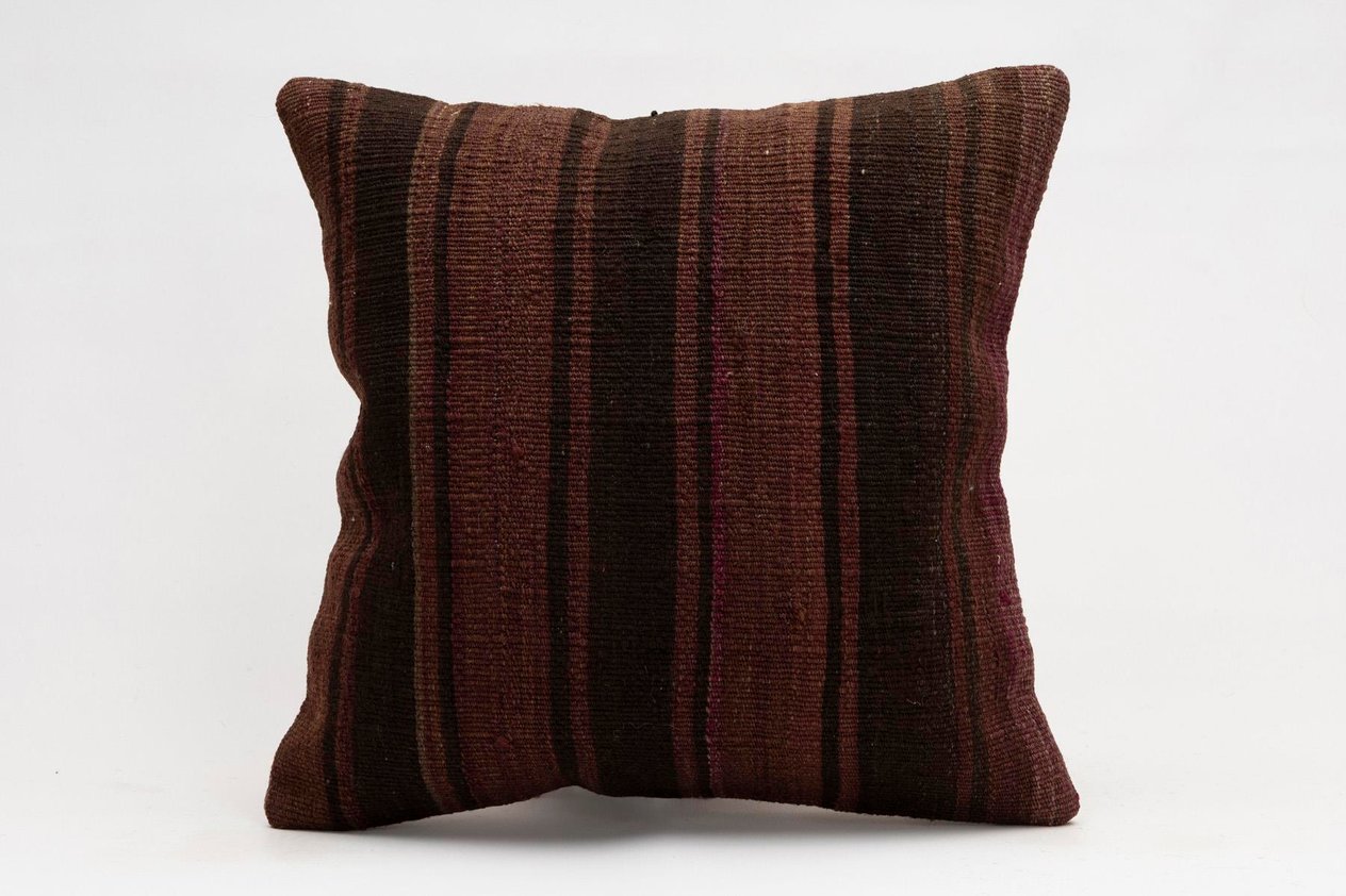 16x16 inches (40x40 cm) Kilim Pillow | KILIM WHOLESALE -&nbsp;Vintage Handmade Pillows - Vintage Handmade Kilim Rugs - It is 100% wool. Artistic and historical rugs. Old handwoven rugs. -&nbsp;Online hand woven rugs and kilim cushions sales. Shipping to a