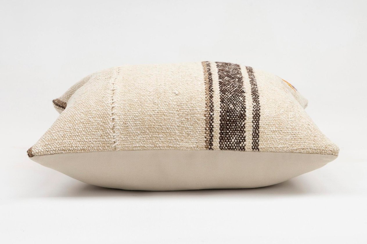 16x16 inches (40x40 cm) Kilim Pillow | KILIM WHOLESALE - Vintage Handmade Pillows - Vintage Handmade Kilim Rugs - It is 100% wool. Artistic and historical rugs. Old handwoven rugs. - Online hand woven rugs and kilim cushions sales. Shipping to a