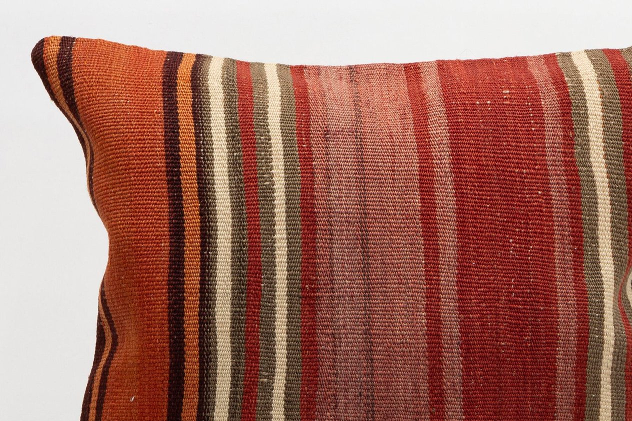 16x16 inches (40x40 cm) Kilim Pillow | KILIM WHOLESALE - Vintage Handmade Pillows - Vintage Handmade Kilim Rugs - It is 100% wool. Artistic and historical rugs. Old handwoven rugs. - Online hand woven rugs and kilim cushions sales. Shipping to a