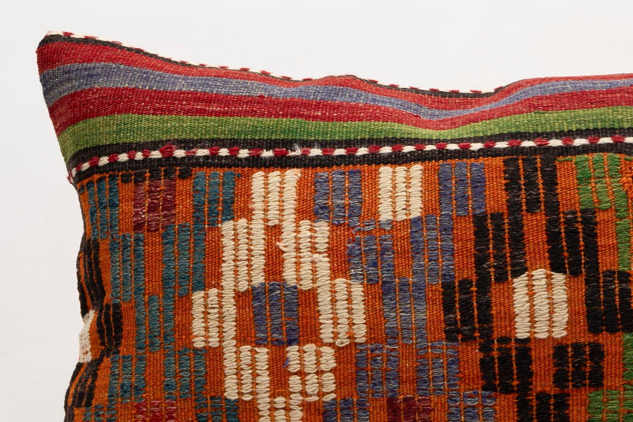 16x24 inches (40x60 cm) Kilim Pillow | KILIM WHOLESALE - Vintage Handmade Pillows - Vintage Handmade Kilim Rugs - It is 100% wool. Artistic and historical rugs. Old handwoven rugs. - Online hand woven rugs and kilim cushions sales. Shipping to a