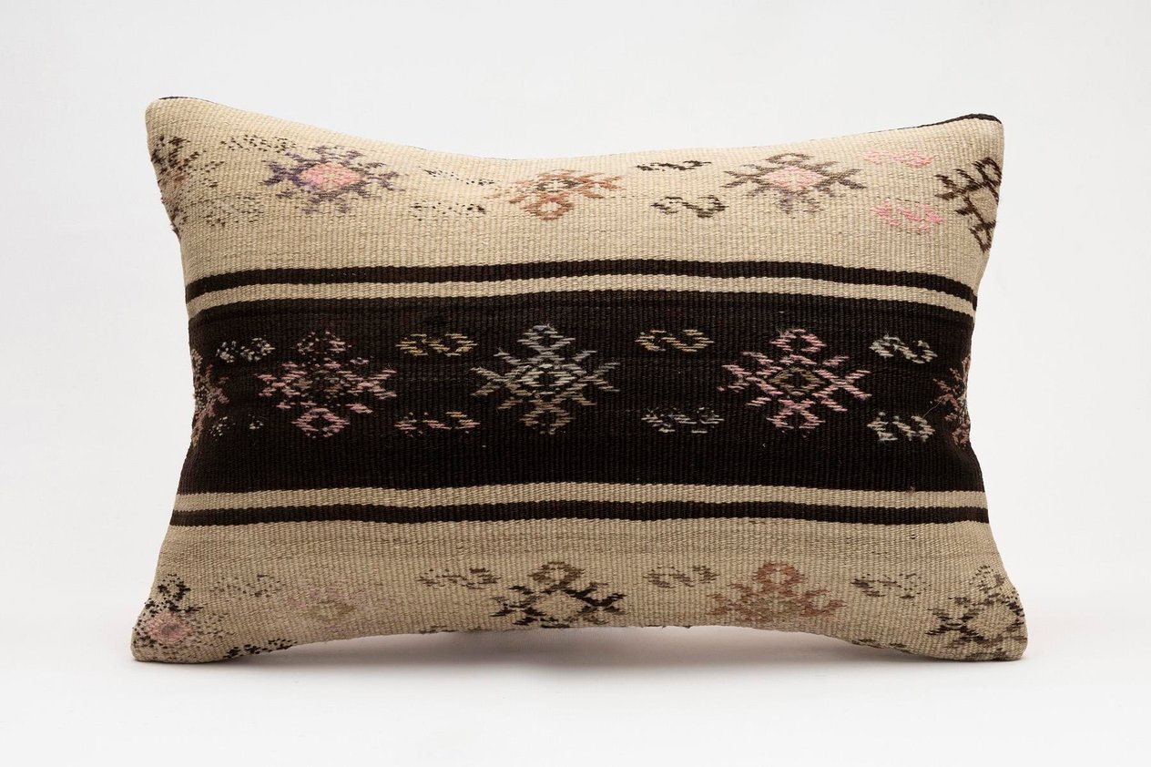 16x24 inches (40x60 cm) Kilim Pillow | KILIM WHOLESALE -&nbsp;Vintage Handmade Pillows - Vintage Handmade Kilim Rugs - It is 100% wool. Artistic and historical rugs. Old handwoven rugs. -&nbsp;Online hand woven rugs and kilim cushions sales. Shipping to a