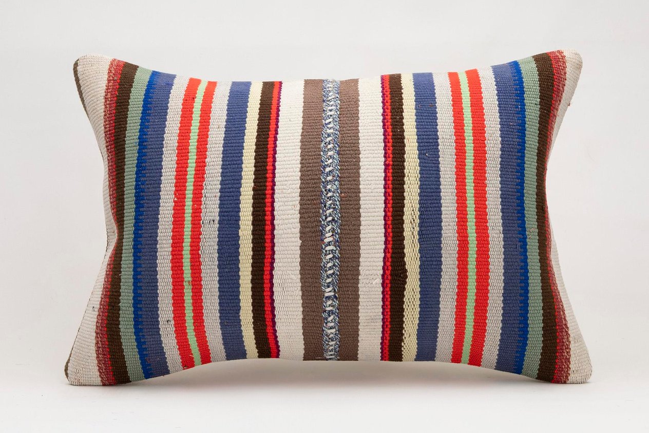 16x24 inches (40x60 cm) Kilim Pillow | KILIM WHOLESALE -&nbsp;Vintage Handmade Pillows - Vintage Handmade Kilim Rugs - It is 100% wool. Artistic and historical rugs. Old handwoven rugs. -&nbsp;Online hand woven rugs and kilim cushions sales. Shipping to a