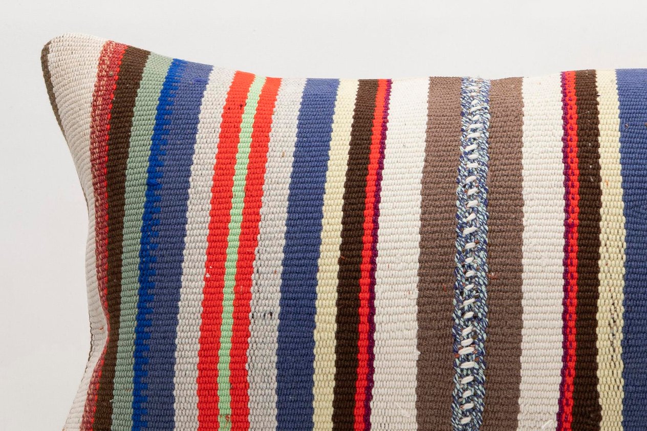 16x24 inches (40x60 cm) Kilim Pillow | KILIM WHOLESALE - Vintage Handmade Pillows - Vintage Handmade Kilim Rugs - It is 100% wool. Artistic and historical rugs. Old handwoven rugs. - Online hand woven rugs and kilim cushions sales. Shipping to a