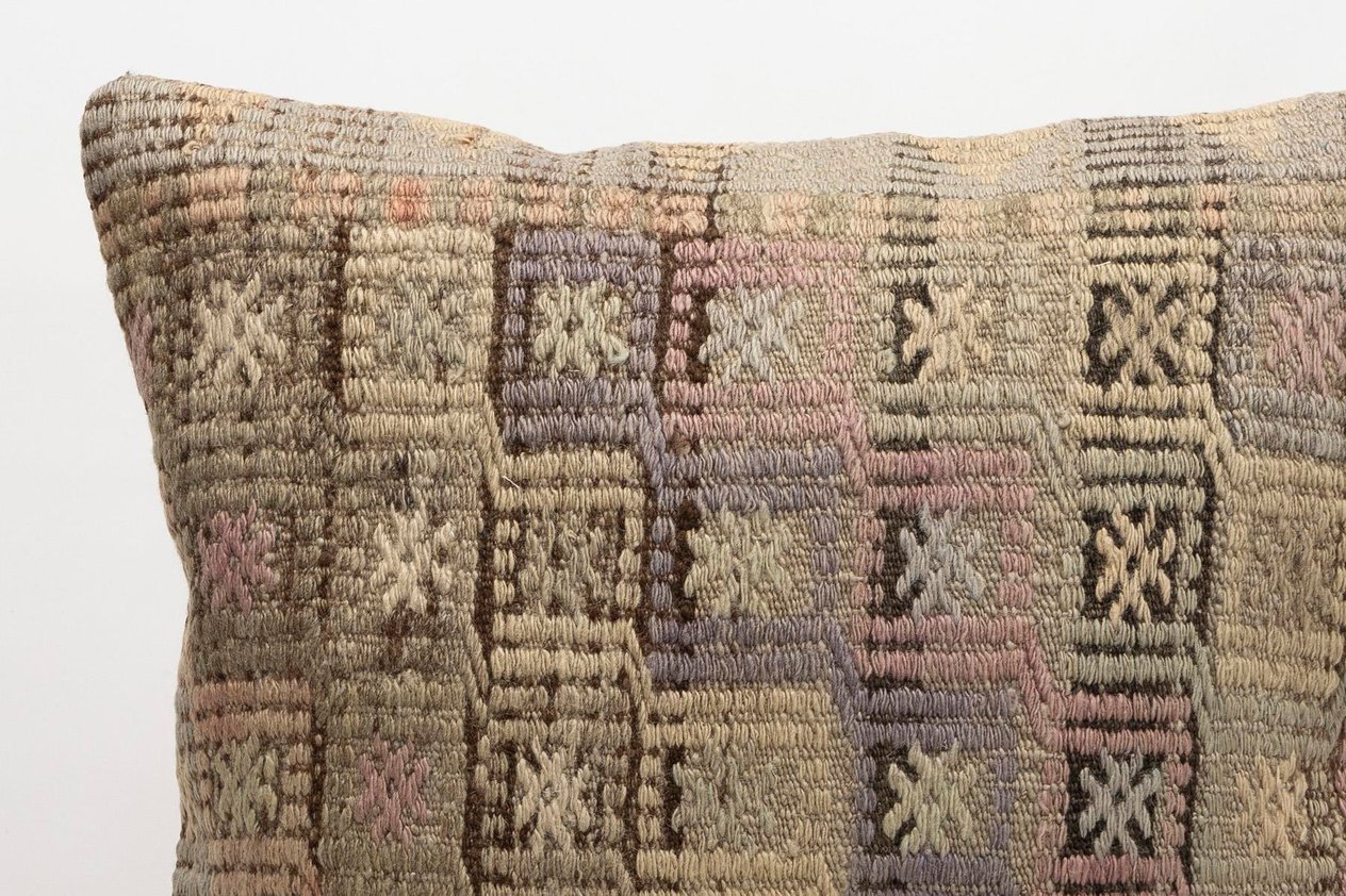 20x20 inches (50x50 cm) Kilim Pillow | KILIM WHOLESALE - Vintage Handmade Pillows - Vintage Handmade Kilim Rugs - It is 100% wool. Artistic and historical rugs. Old handwoven rugs. - Online hand woven rugs and kilim cushions sales. Shipping to a