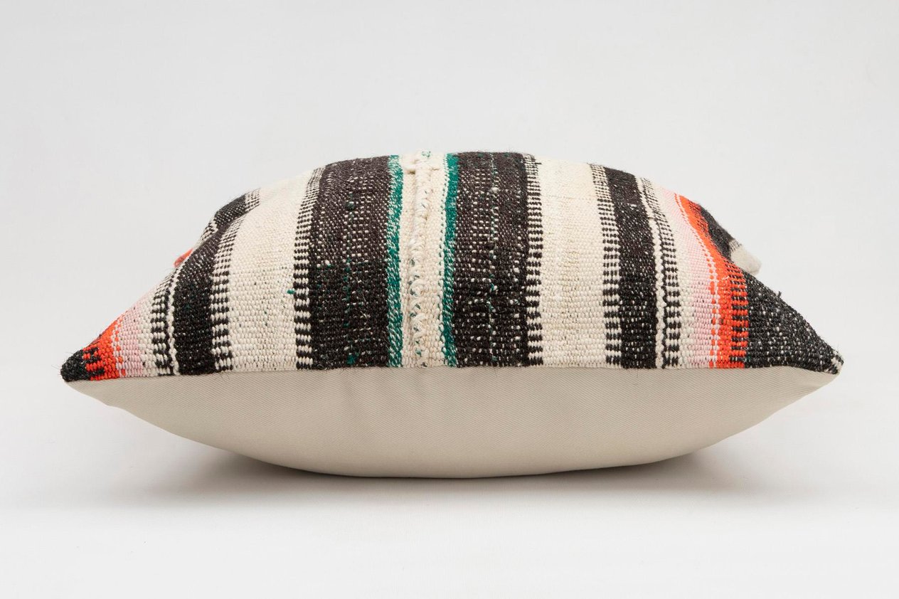 20x20 inches (50x50 cm) Kilim Pillow | KILIM WHOLESALE - Vintage Handmade Pillows - Vintage Handmade Kilim Rugs - It is 100% wool. Artistic and historical rugs. Old handwoven rugs. - Online hand woven rugs and kilim cushions sales. Shipping to a