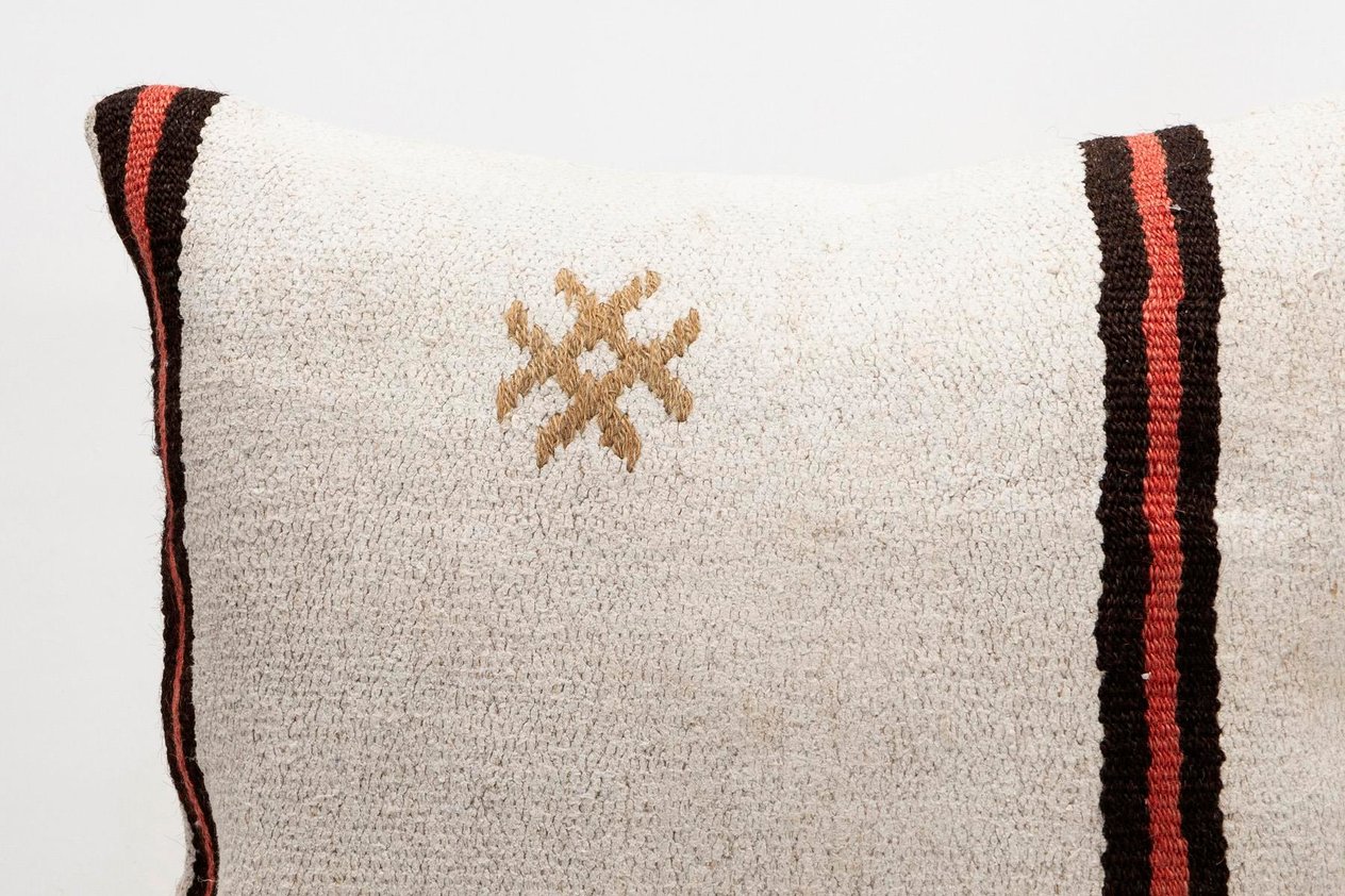 20x20 inches (50x50 cm) Kilim Pillow | KILIM WHOLESALE - Vintage Handmade Pillows - Vintage Handmade Kilim Rugs - It is 100% wool. Artistic and historical rugs. Old handwoven rugs. - Online hand woven rugs and kilim cushions sales. Shipping to a
