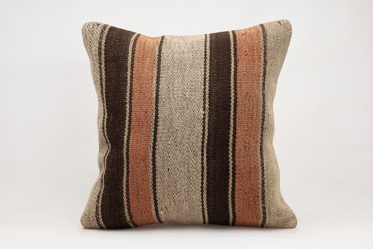 20x20 inches (50x50 cm) Kilim Pillow | KILIM WHOLESALE -&nbsp;Vintage Handmade Pillows - Vintage Handmade Kilim Rugs - It is 100% wool. Artistic and historical rugs. Old handwoven rugs. -&nbsp;Online hand woven rugs and kilim cushions sales. Shipping to a