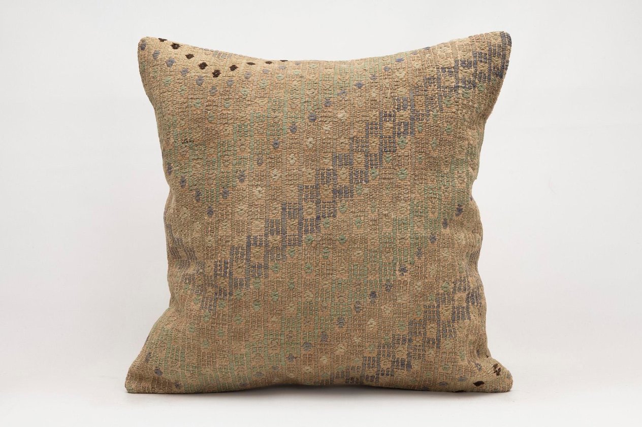 20x20 inches (50x50 cm) Kilim Pillow | KILIM WHOLESALE -&nbsp;Vintage Handmade Pillows - Vintage Handmade Kilim Rugs - It is 100% wool. Artistic and historical rugs. Old handwoven rugs. -&nbsp;Online hand woven rugs and kilim cushions sales. Shipping to a