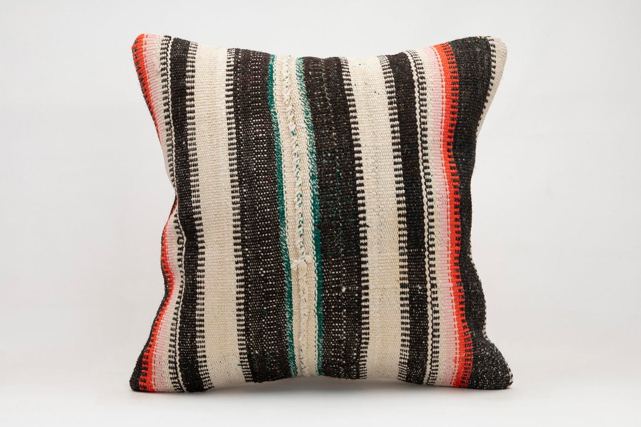 20x20 inches (50x50 cm) Kilim Pillow | KILIM WHOLESALE -&nbsp;Vintage Handmade Pillows - Vintage Handmade Kilim Rugs - It is 100% wool. Artistic and historical rugs. Old handwoven rugs. -&nbsp;Online hand woven rugs and kilim cushions sales. Shipping to a
