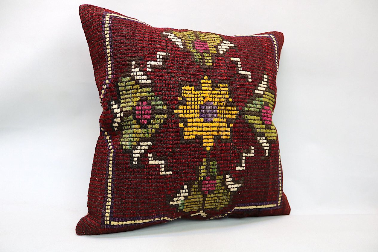 16x24 inches (40x60 cm) Kilim Pillow | KILIM WHOLESALE - Vintage Handmade Pillows - Vintage Handmade Kilim Rugs - It is 100% wool. Artistic and historical rugs. Old handwoven rugs. - Online hand woven rugs and kilim cushions sales. Shipping to a
