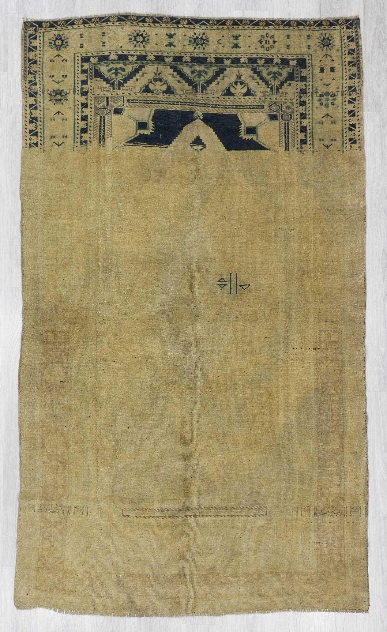 One of a kind vintage washed out Turkish rug