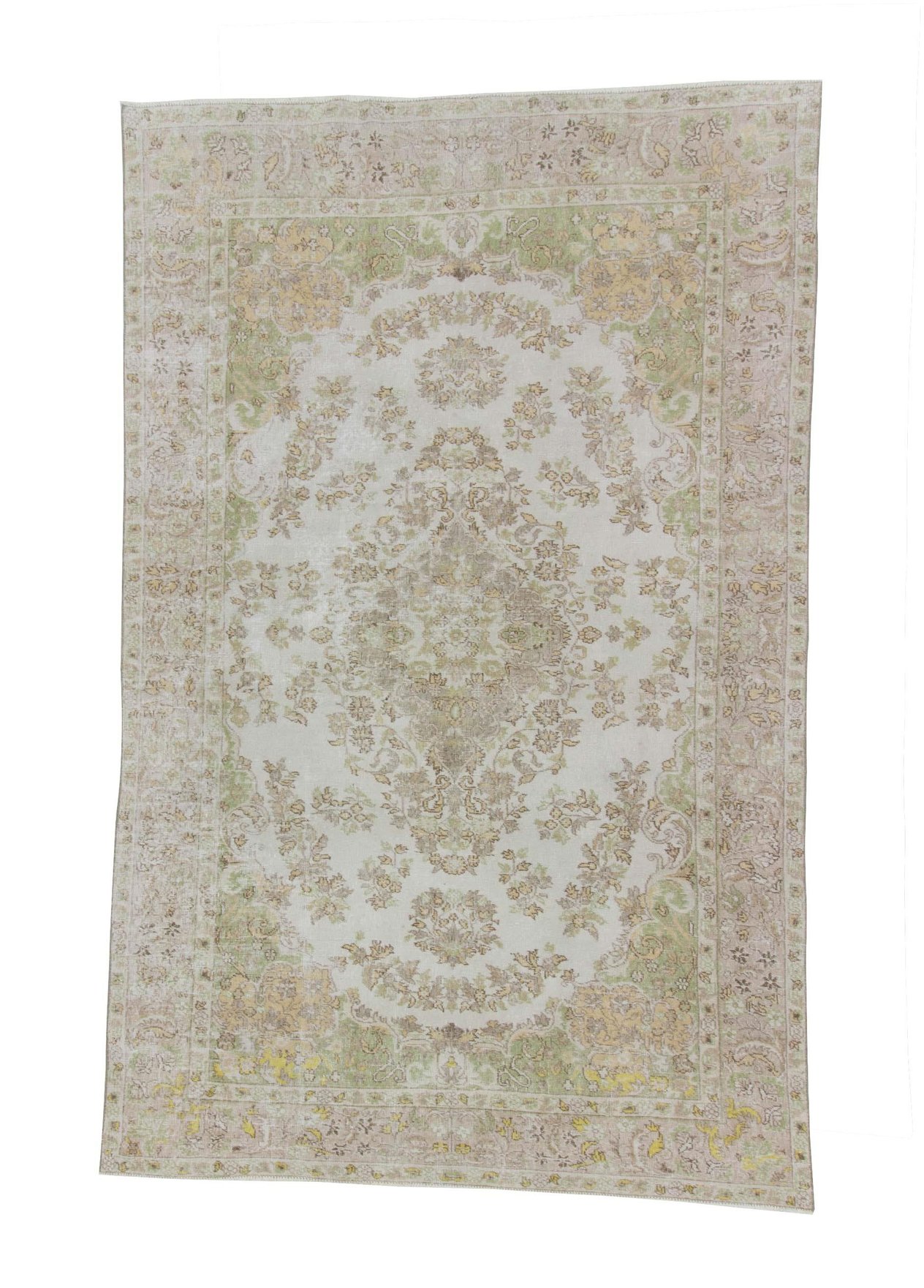 Vintage Floral Turkish Area Carpet