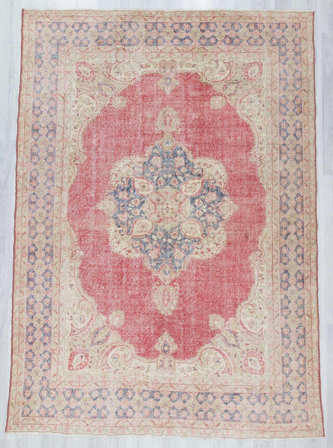 Vintage large Turkish Oushak rug