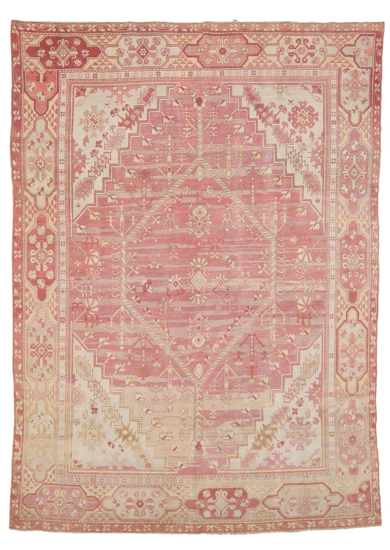 Washed Out Vintage Turkish Oushak Rug - 8`0