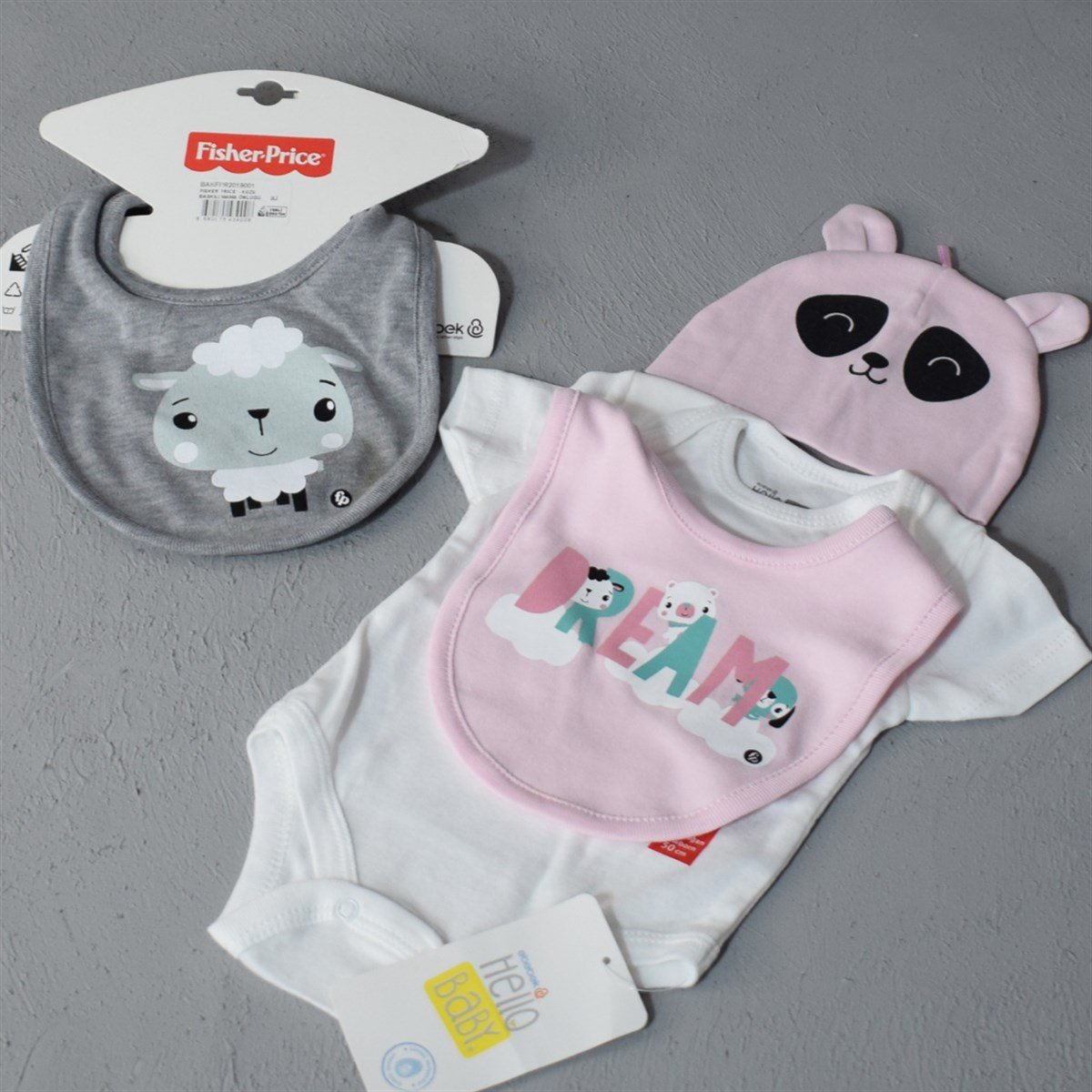 Kız Bebek 4 Parça Yenidoğan Set