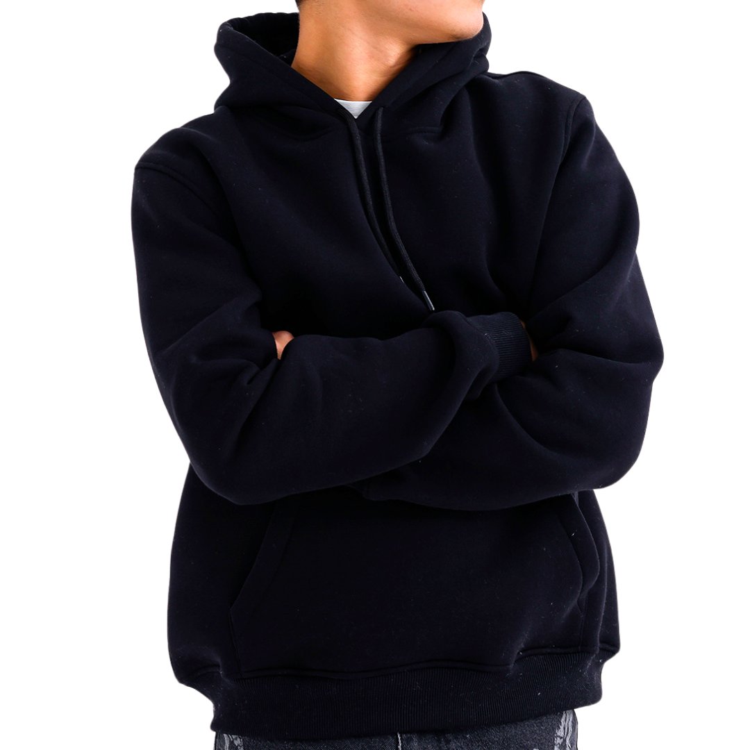 Kapüşonlu Sweatshirt - Siyah