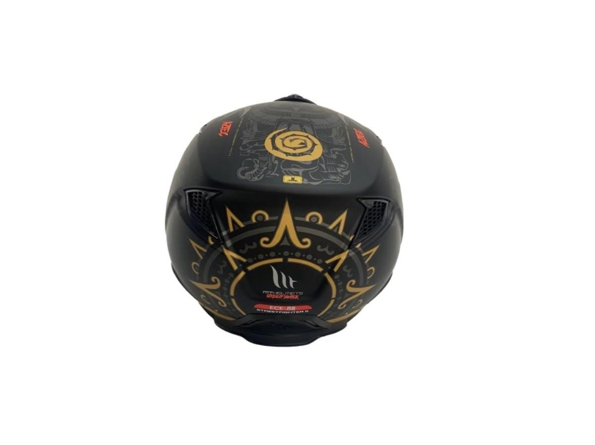 MT Streetfighter SV Aztec B3 Mat Siyah/Sarı Motosiklet Kaskı