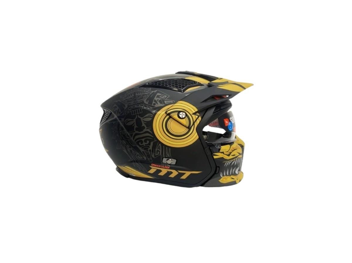 MT Streetfighter SV Aztec B3 Mat Siyah/Sarı Motosiklet Kaskı