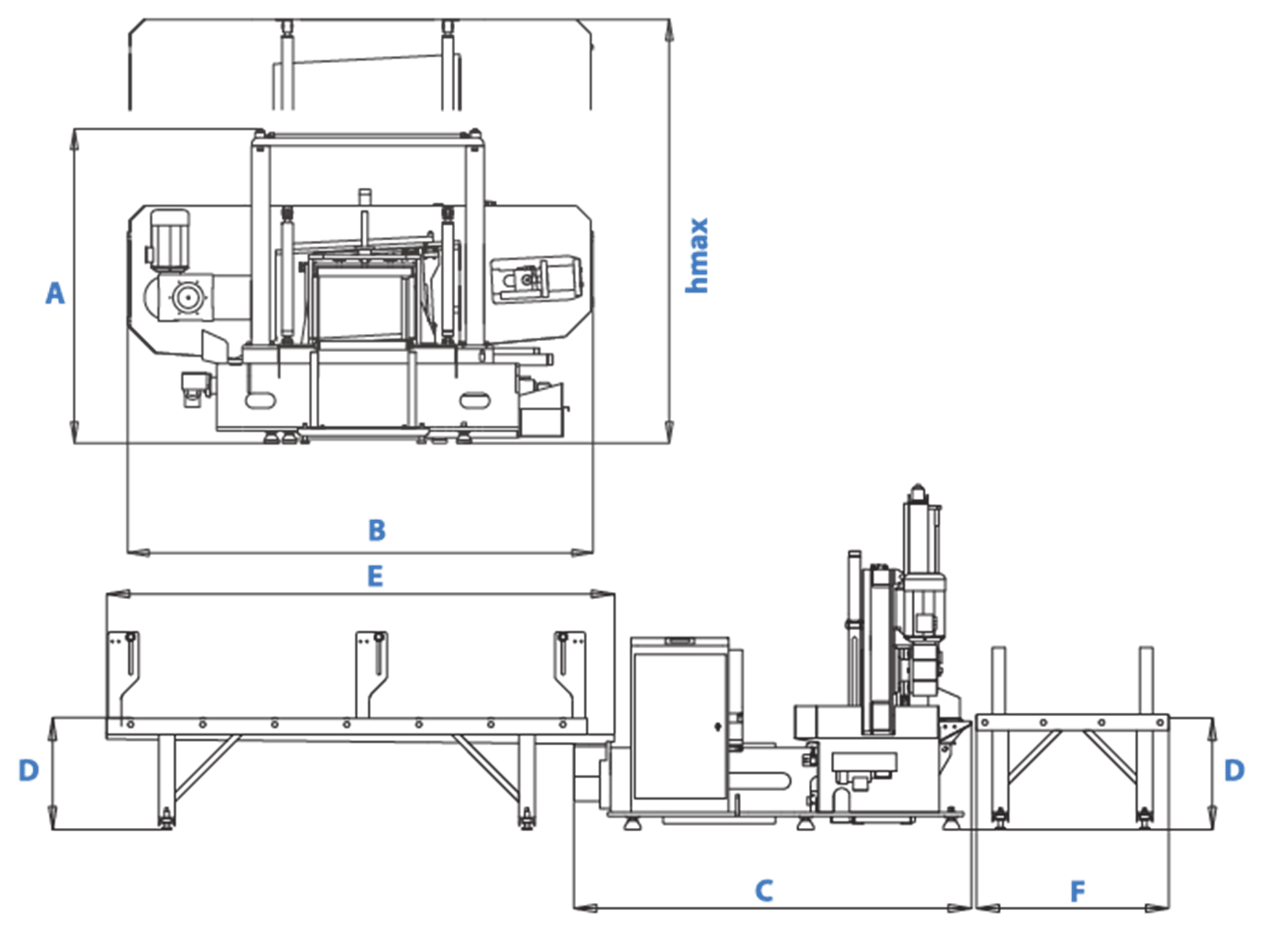 Cuteral CAB 550 PLC - Full Automatic PLC Control Double Column Hydraulic Bandsaw Machine