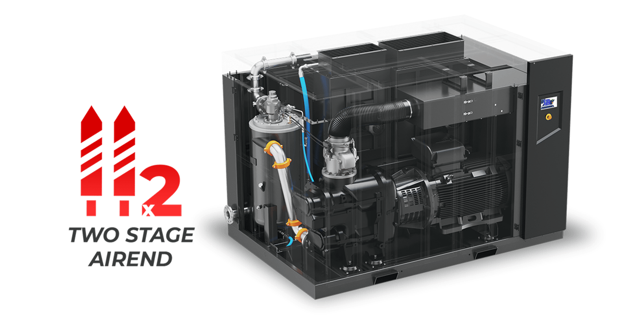 DALGAKIRAN IMPETUS 160 VSD Double Stage Rotary Screw Compressor