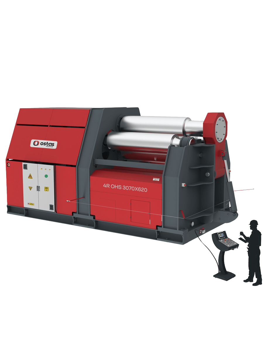 Ostas 4R-OHS 4100X380 4 Rolls Hydraulic Plate Bending Machine