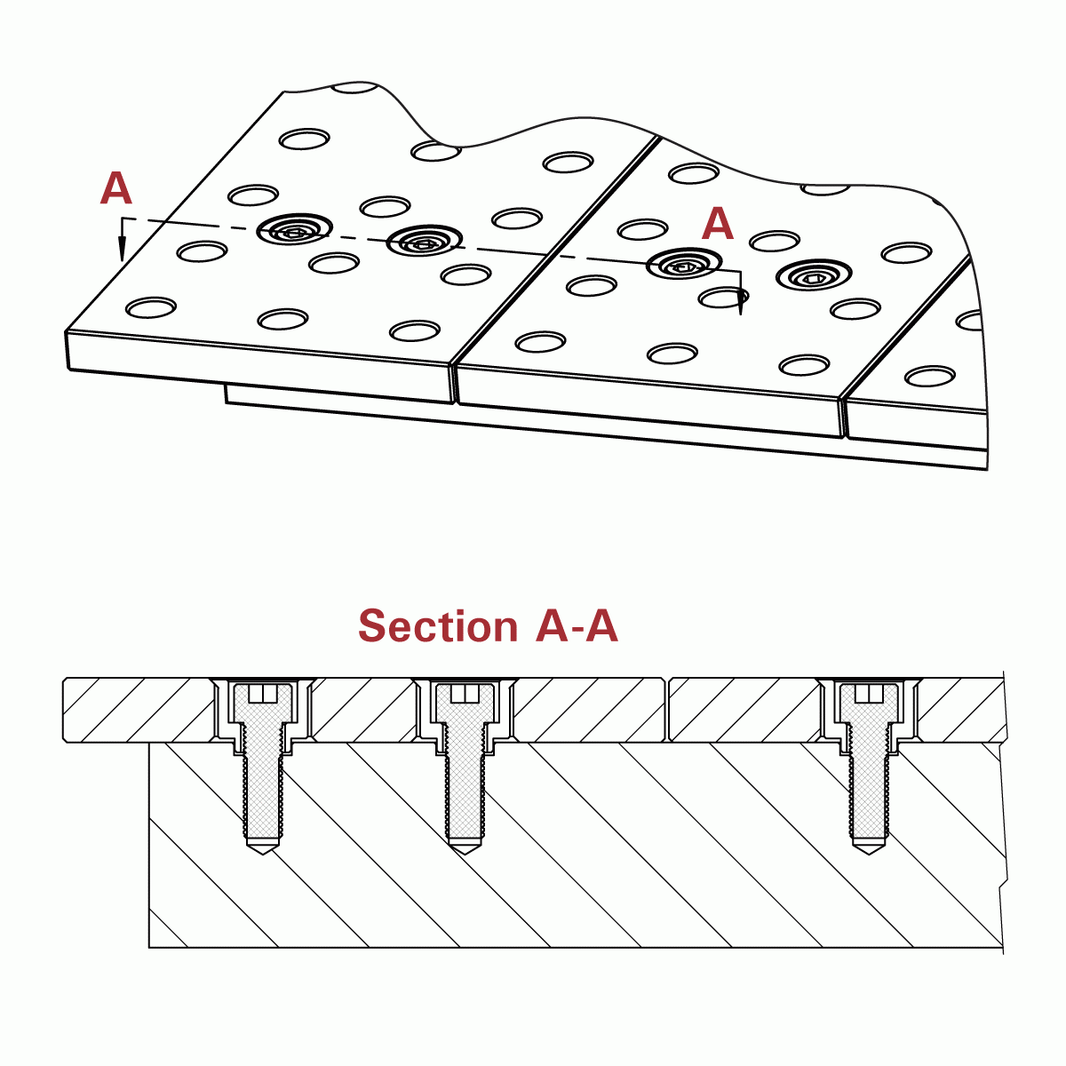 Stronghand Reversible Table Plates, For MAX Slotted Tables