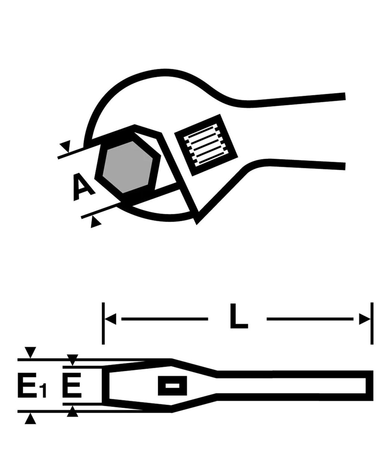 Virax 0170 Tightening Adjustable wrench with reversible jaw