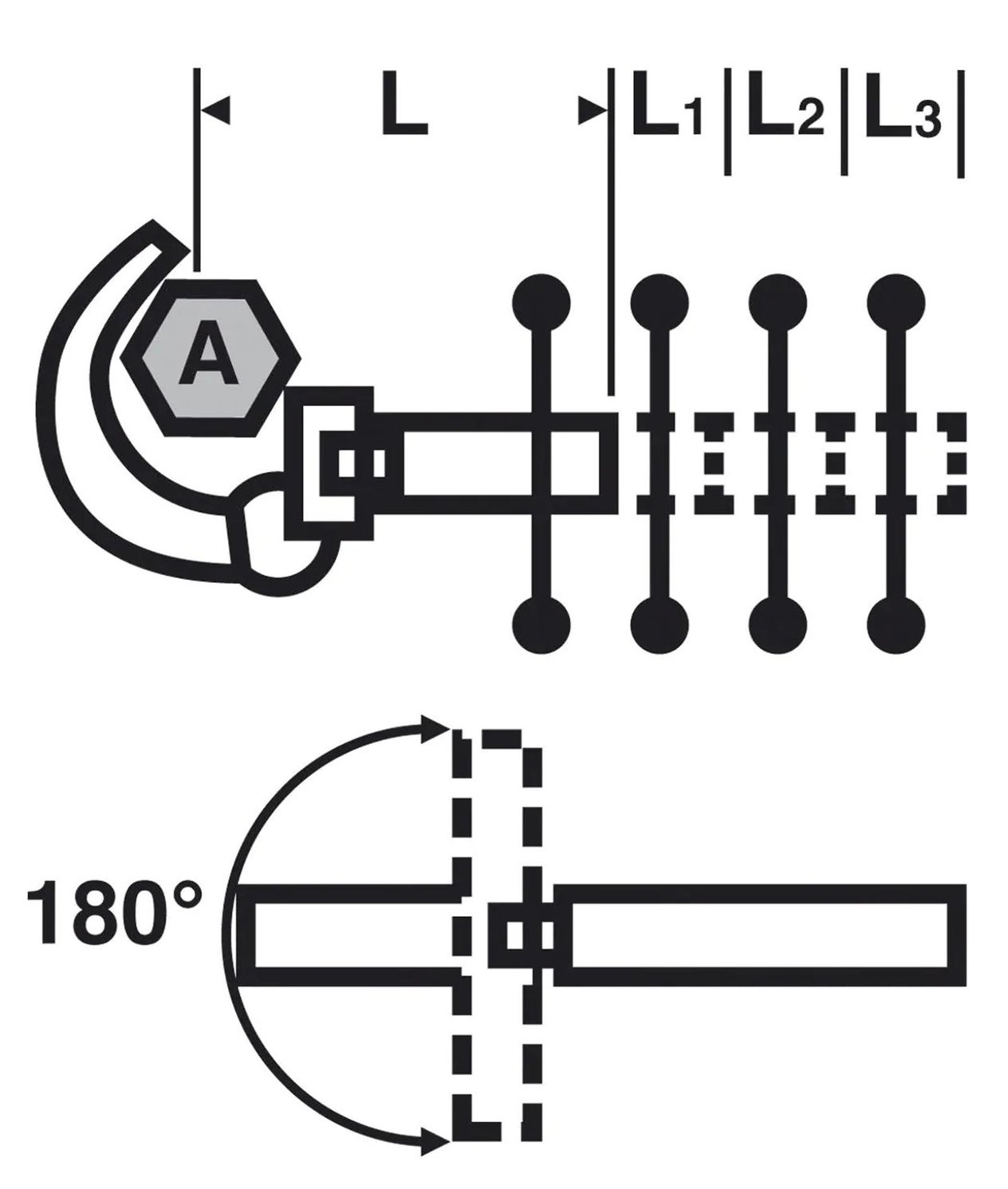 Virax 2614 Tightening Sanicrom® Basin Wrench