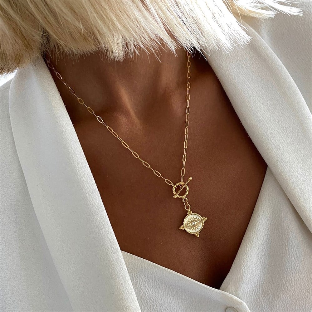 Basic Chain Zirkon Göz Kolye
