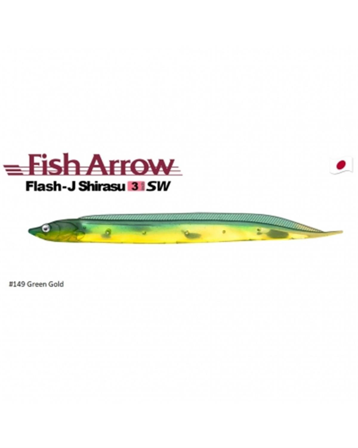 Flash J Shirasu 7.50 cm Silikon Balık 149 Green Gold
