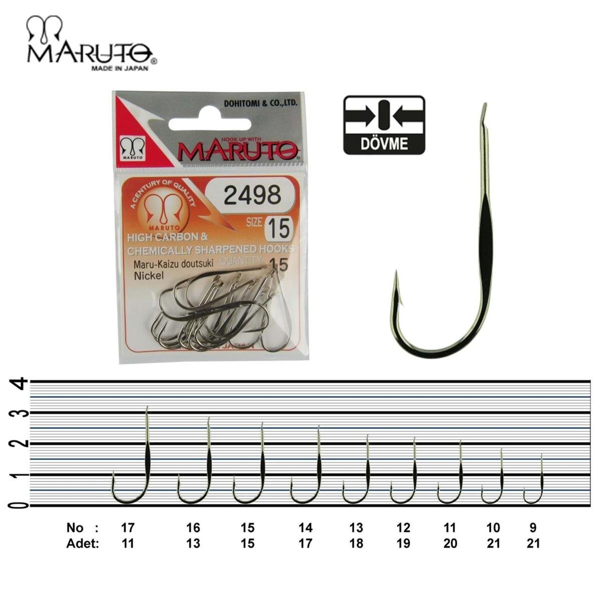 Maruto 2498 Beyaz İğne No:13 18 Li Paket